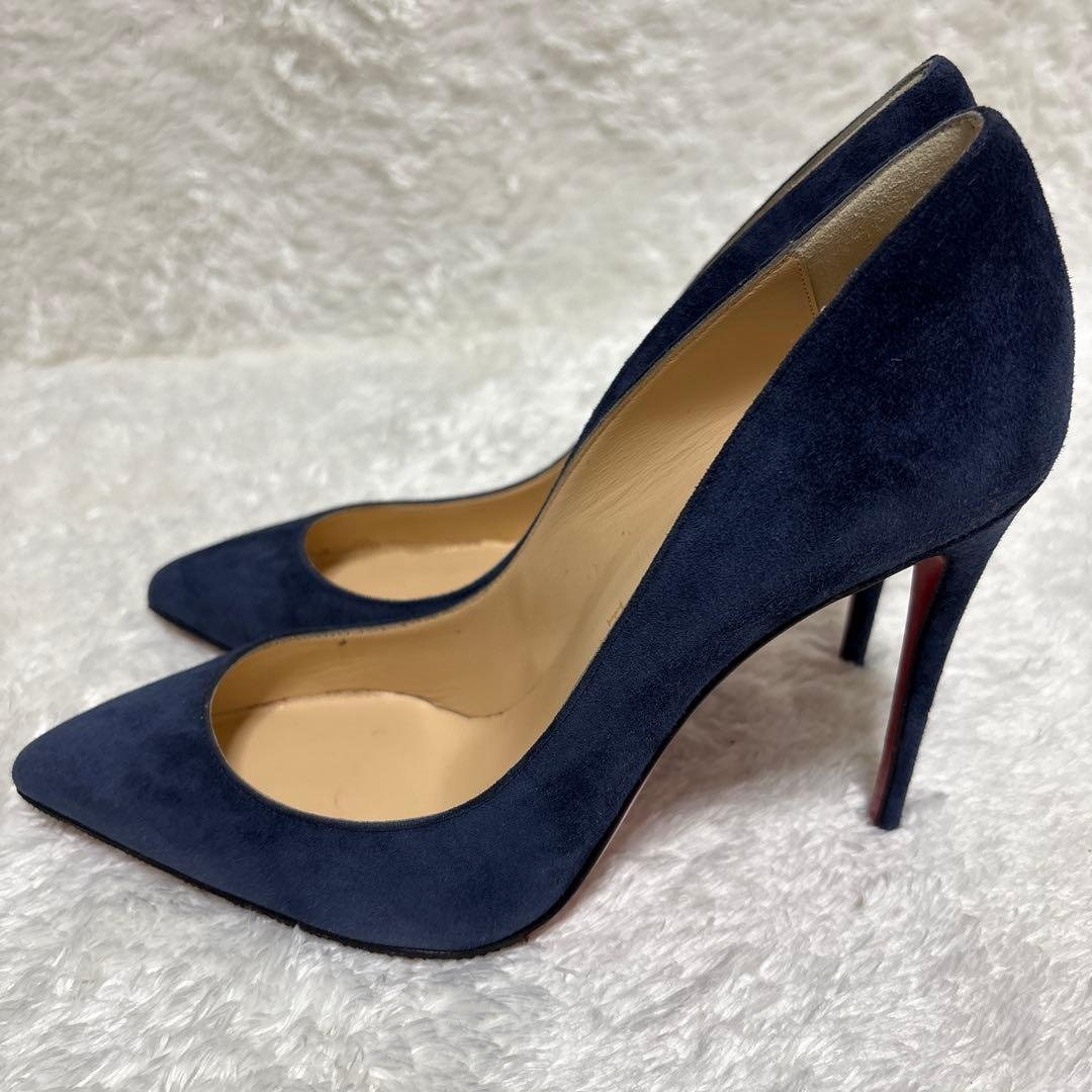 クリスチャンルブタン レッドソール ネイビー ピンヒール 23.5cm