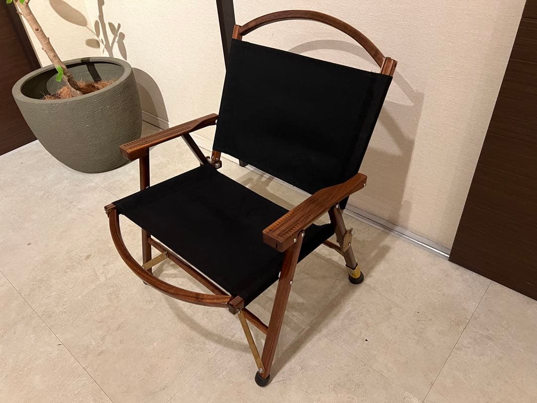 カーミットチェア　黒　真鍮　ヒジラク　ノビタ　【二脚セット】 Deviseworks Camp