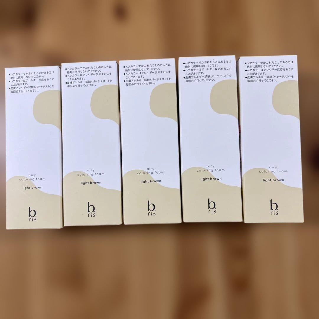 b.fis 白髪染め クリーミーフォーム ライトブラウン 5個セット サロンドプロ オイルリッチクリームヘアカラー 白髪用 グロッシー
