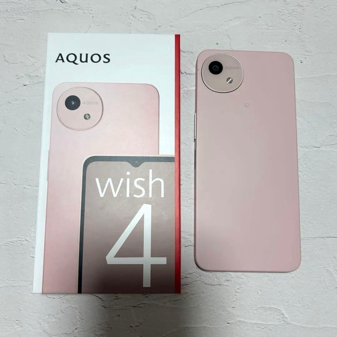 【美品】AQUOS wish 4 ピンク エントリーモデルのかわいいスマホ』 シャープ AQUOS wish4 ワイ