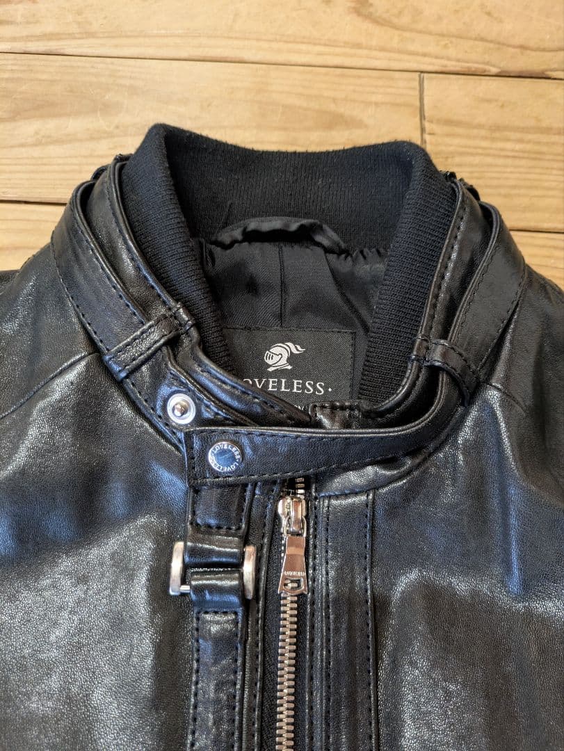 LOVELESS 黒 レザー シングルライダースジャケット - メルカリ