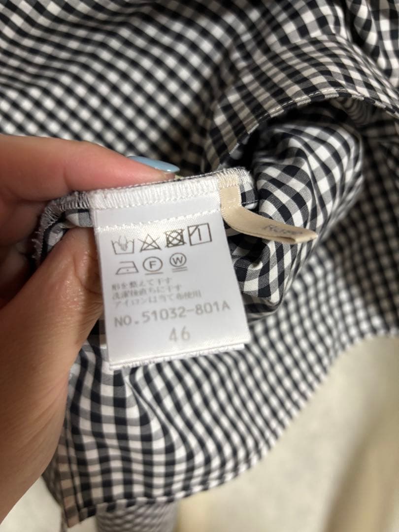 ローズティアラ♡︎チェック柄刺繍ブラウス46 - メルカリ