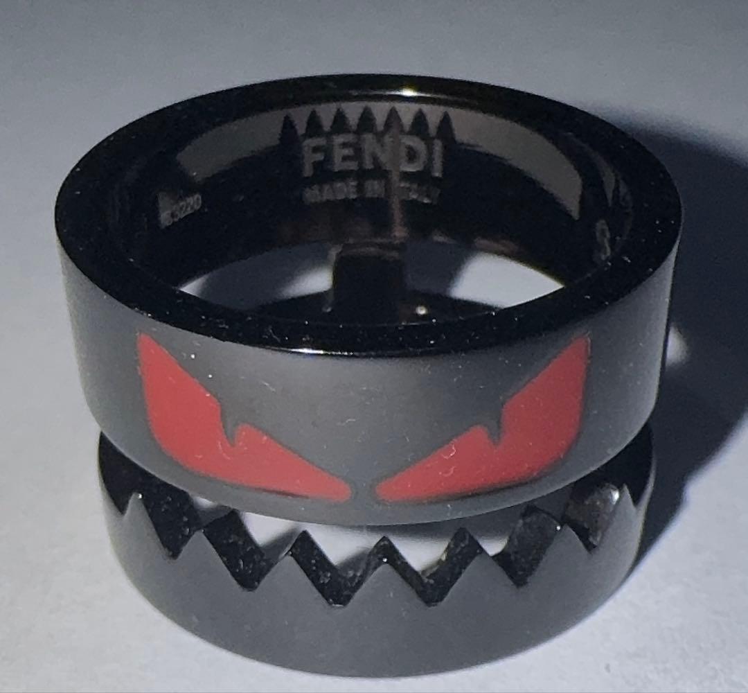 FENDI フェンディ　バグズ　モンスター　リング　指輪　サイズS ブラック FENDI フェンディ バグズ モンスター リング Sサイズ - メルカリ