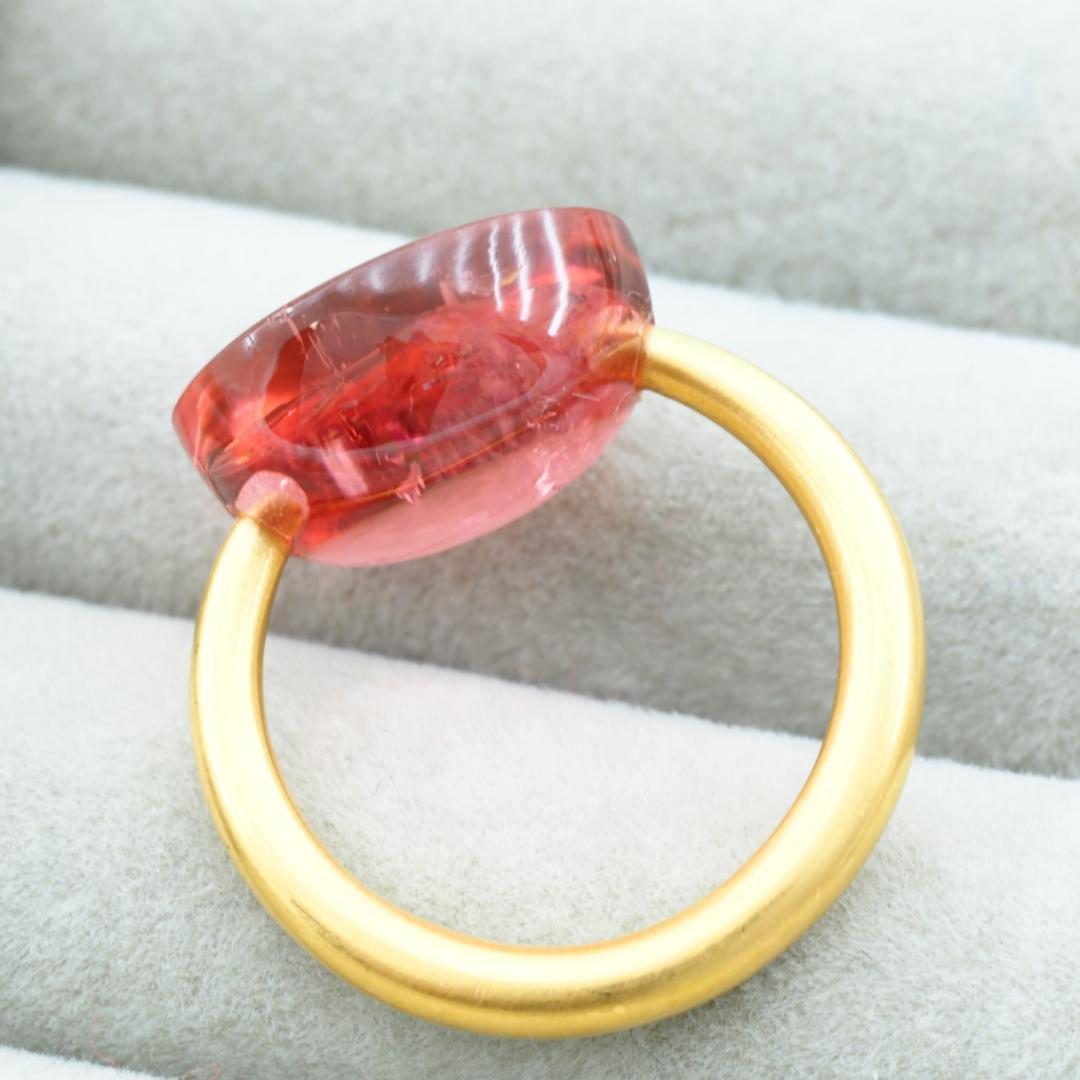 マリーエレーヌドゥタイヤック リング ピンクトルマリン 13.22ct K22