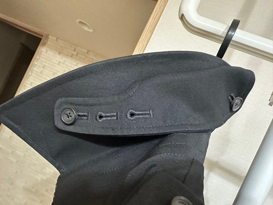 美品】アクアスキュータム キングスゲート トレンチ 黒 M 定価20万円