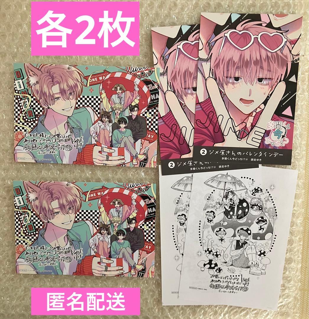 各2枚 多聞くん今どっち!? 14 特典 イラストカード 2種 ペーパー