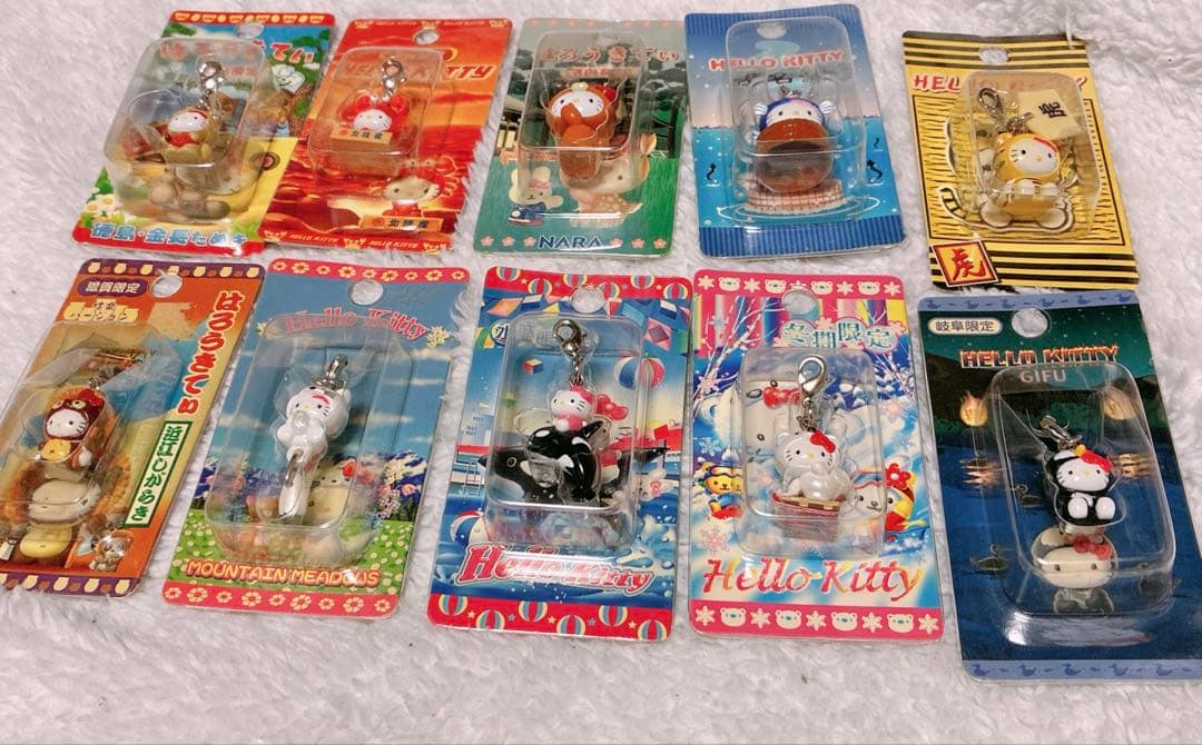 10個セット】ご当地キティ ファスナーマスコット 水族館・動物系 未