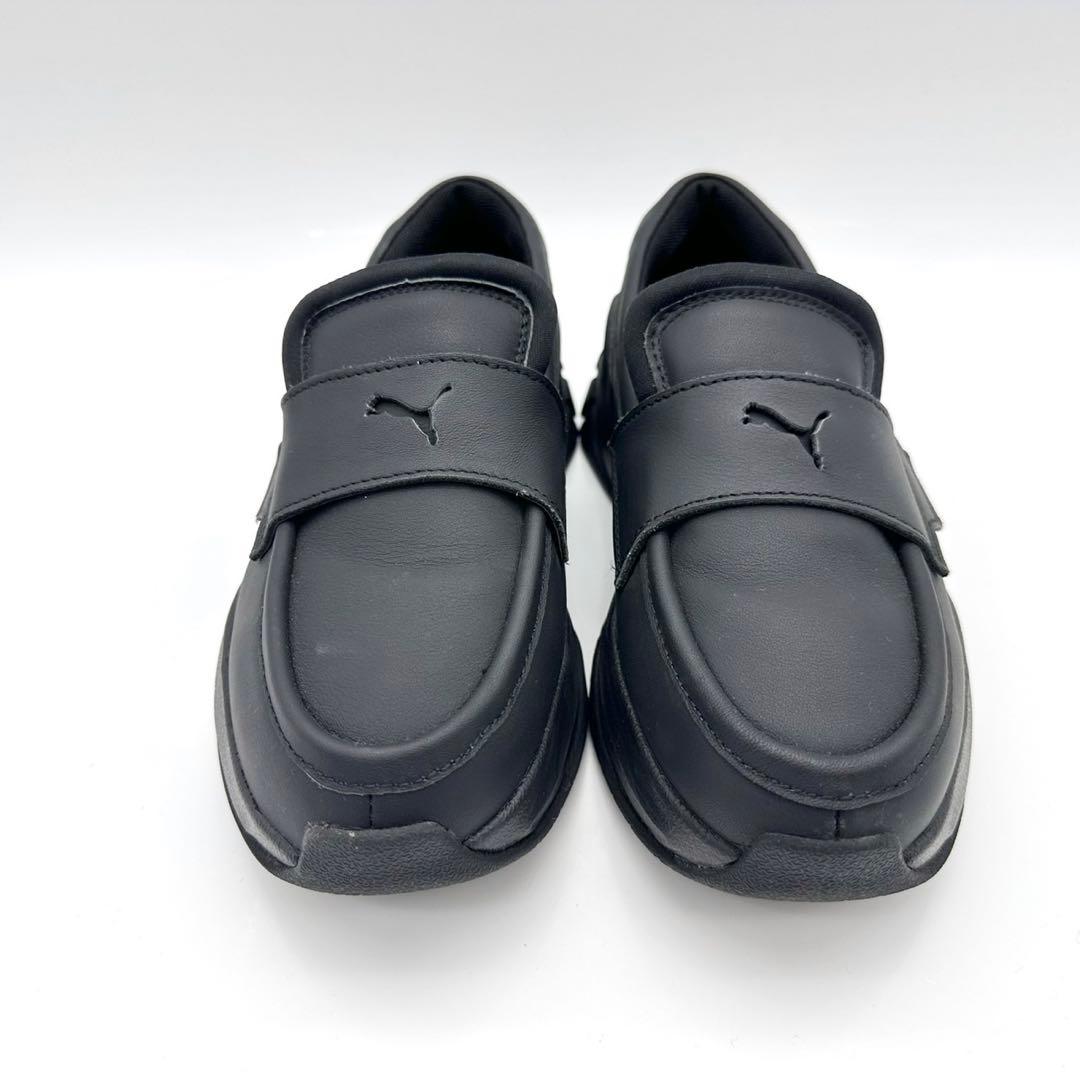 【美品】プーマ ローファー ブラック ボリュームソール 厚底 23.5cm