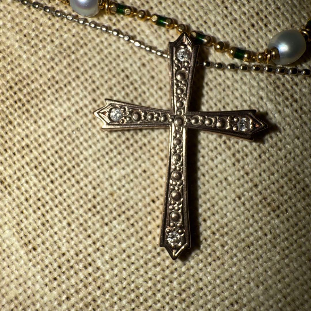 片*付様 9.2g 18金　k18 k10 k18wg ダイヤモンドネックレス