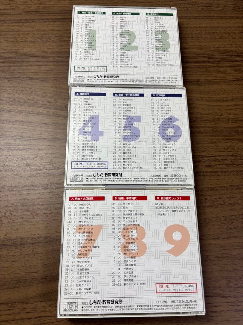 七田式　れきし探訪 3巻セット(令和まで) CD 9枚組