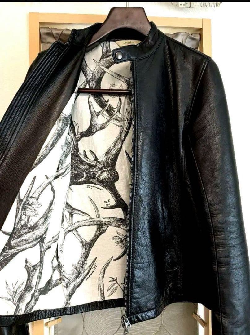 定価7万円 冬向け 厚手 レザー ライダース 馬革 SHIPS JET BLUE SHIPS JET BLUE × NOWARTT ライダースジャケット M シップスジェット