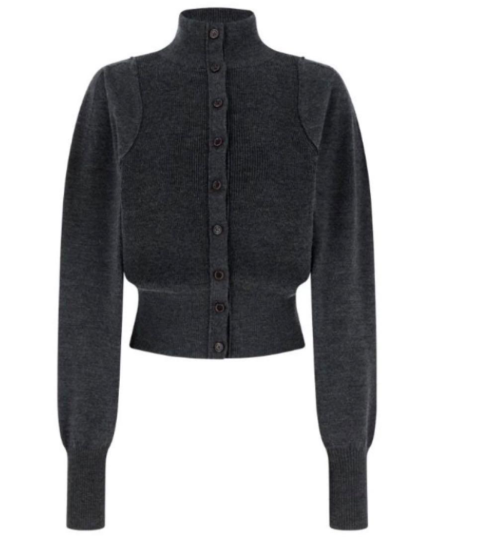 新品　AMONENTO BLOCKING BUTTON UP CARDIGAN AMOMENTO GLOBAL