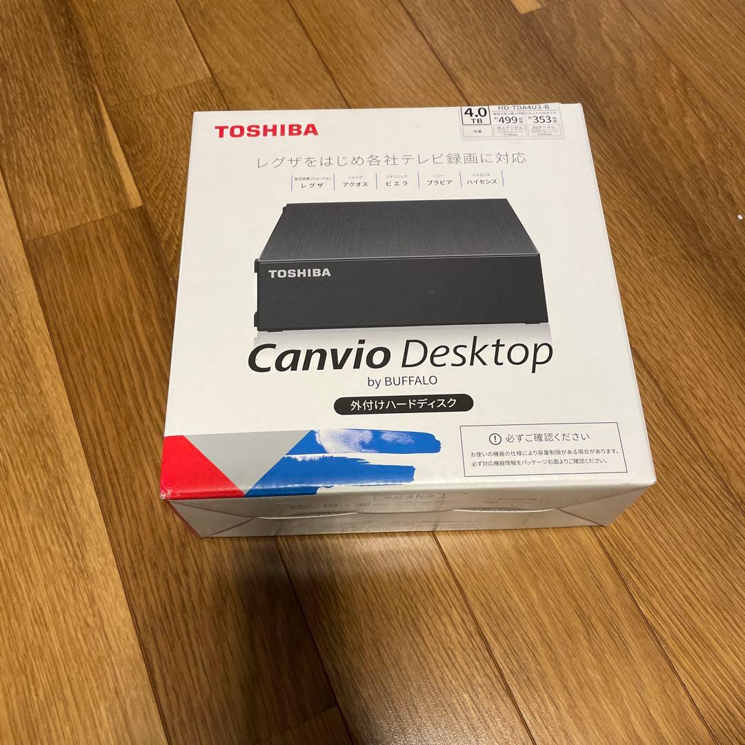 外付けハードディスク・ドライブ TOSHIBA canvio desktop HD-TDA4U3-B HD-TDA4U3-B 外付けHDD USB-A接続 TOSHIBA Canvio Desktop(テレビ