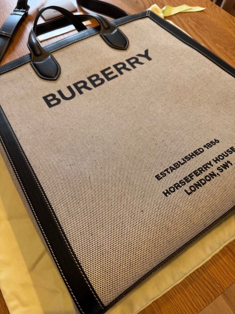 澤部優様専用】BURBERRY トートバッグ キャンバス - メルカリ