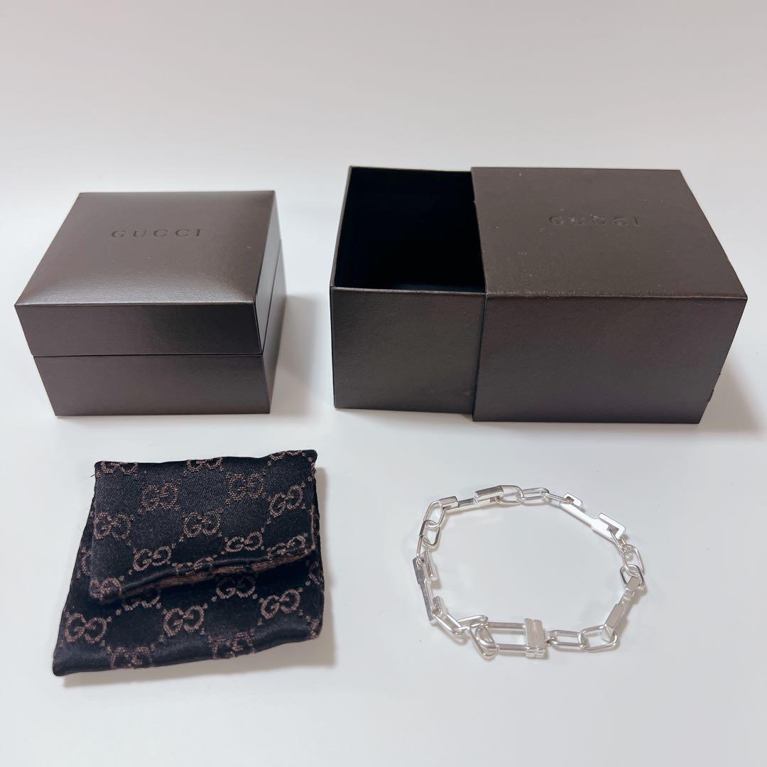 《希少✨美品》GUCCI リンクチェーン ブレスレット カットG オールドグッチ