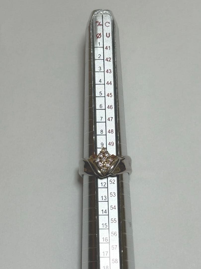 プラチナK18ダイヤデザインリング 0.30ct 11号