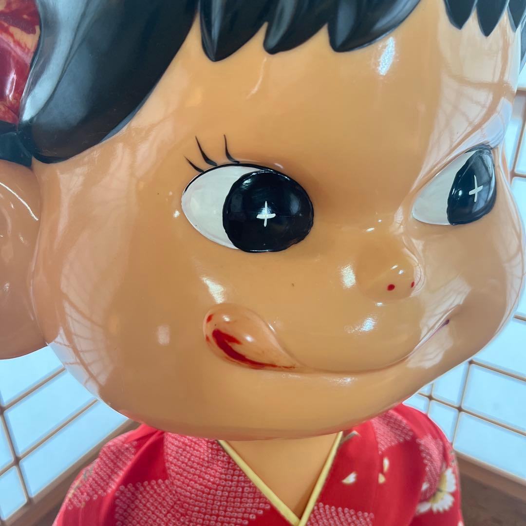 不二家 ペコちゃん 店頭用人形 等身大 着物姿 シリアルナンバー入り