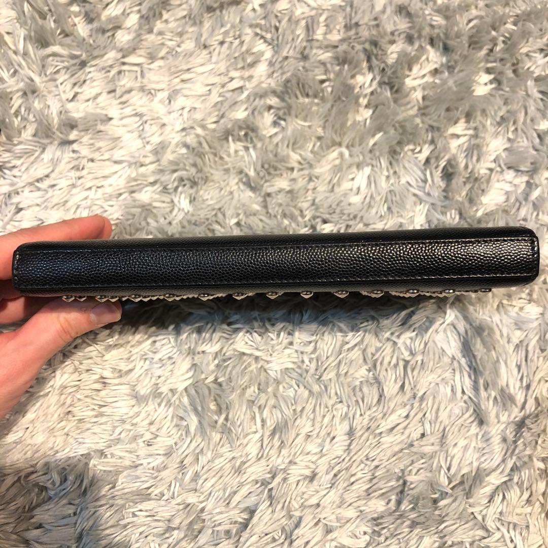 SAINT LAURENT スタッズ 長財布 - メルカリ