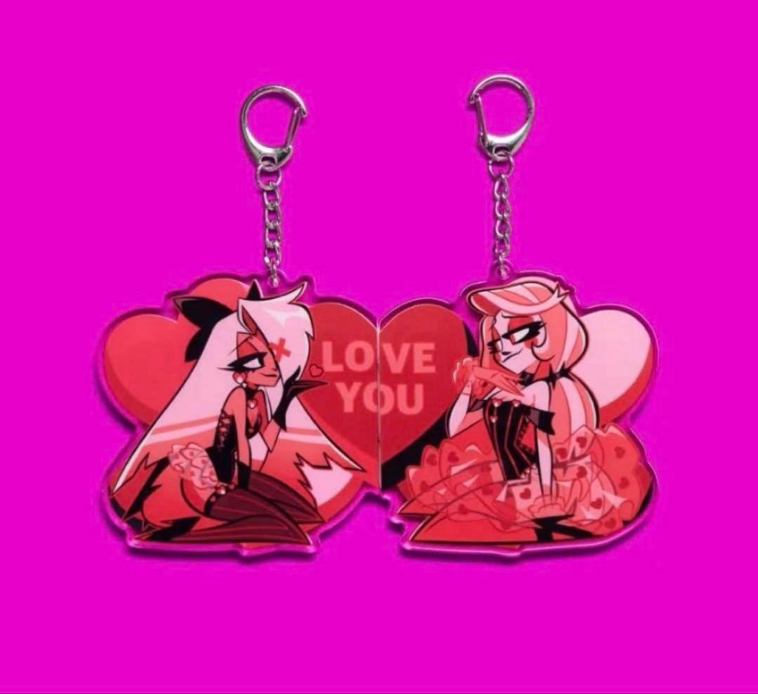 ハズビンホテル　アクリルキーホルダー　チャーリー　ヴァギー　バレンタイン ハズビンホテル バレンタイン チャーリー ヴァギー アクリル