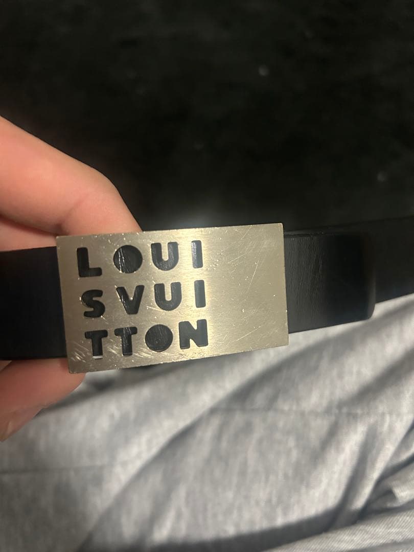 ルイヴィトン レザーベルト ブラック 95/38 - メルカリ