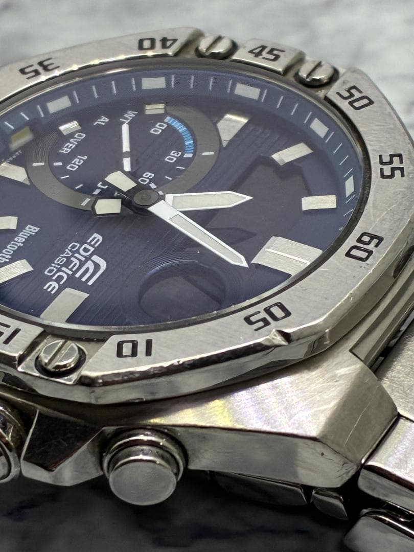 CASIO EDIFICE モバイルリンク アナデジ ECB-10 ベゼルキズの通販はau