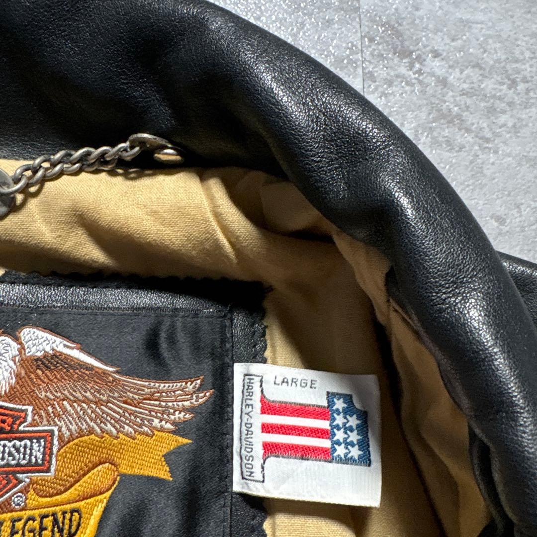 鬼レア 極美品 90s Harley-Davidson ライダースコート 黒 - メルカリ