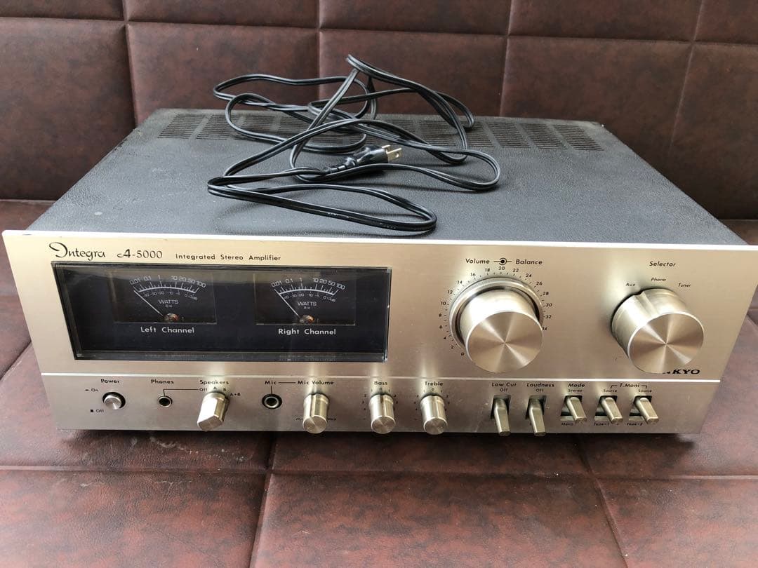 OMKYO プリメインアンプ　A-5000 　動作確認済み(J56) 動作確認動画！LED化 ONKYO A-5000 プリメインアンプ integrated