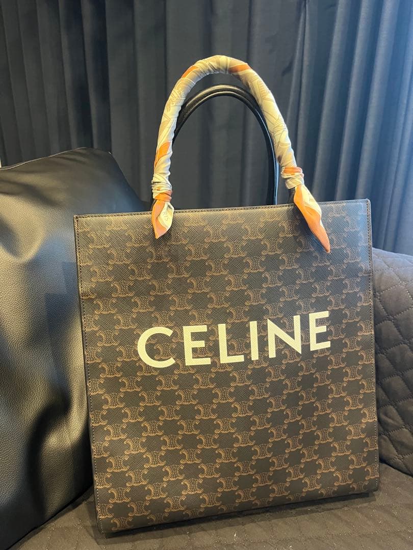 CELINE トートバッグ ブラウン CELINE Macadam Tote Bag PVC Brown Women's Used – 【公式
