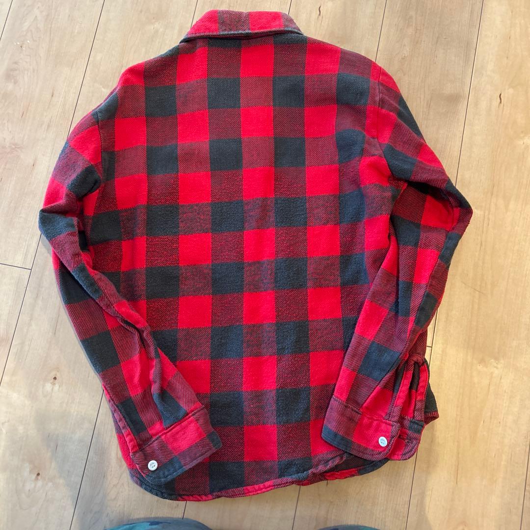BIG MAC 赤黒チェックネルシャツ Mサイズ