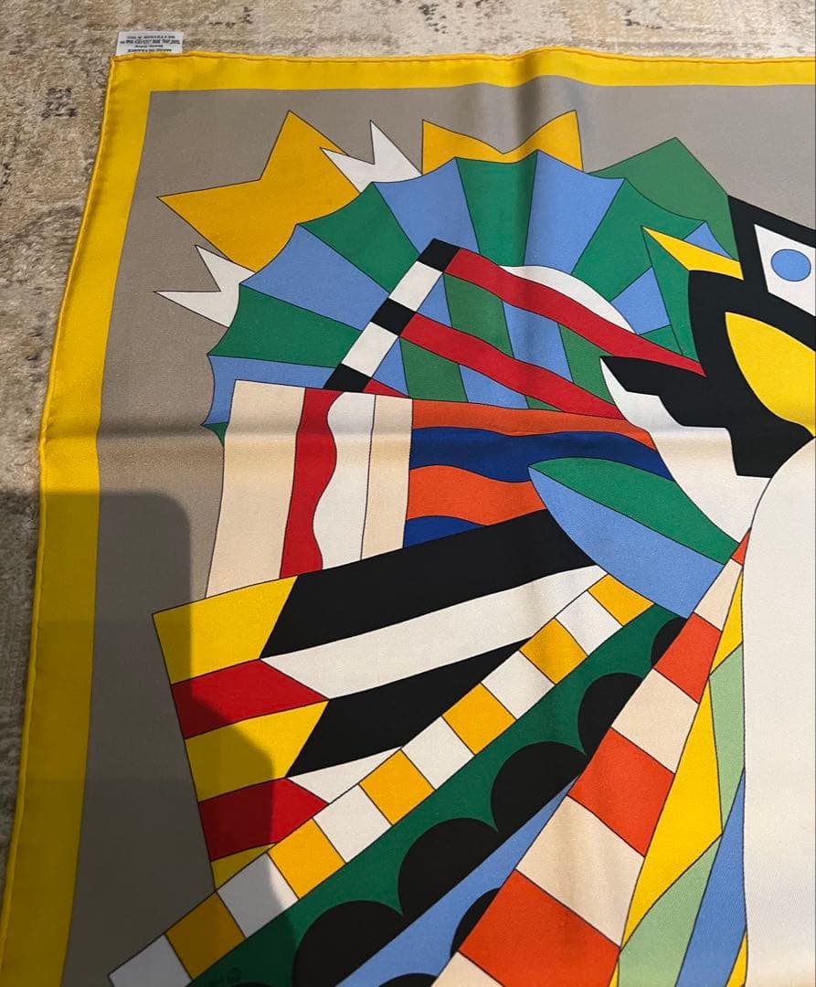 美品　エルメス スカーフ カレ90 《シュヴァル・ドゥ・フェット》