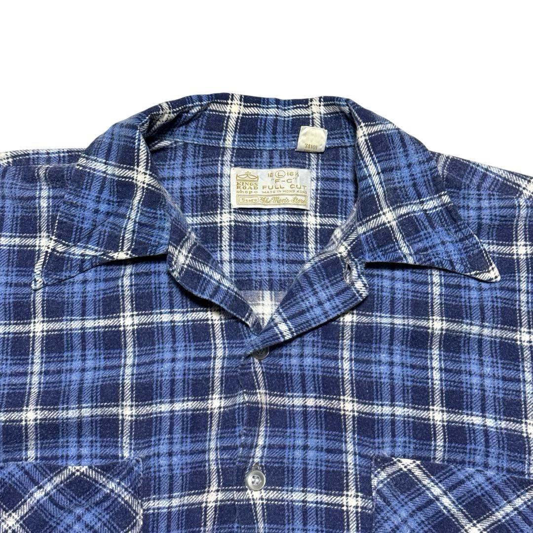 好配色 70s Sears KINGS ROAD チェック プリント ネルシャツ - メルカリ