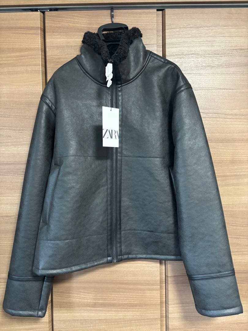 完売商品 ザラ ZARA ダブルフェイスフェイクレザージャケット Mサイズ