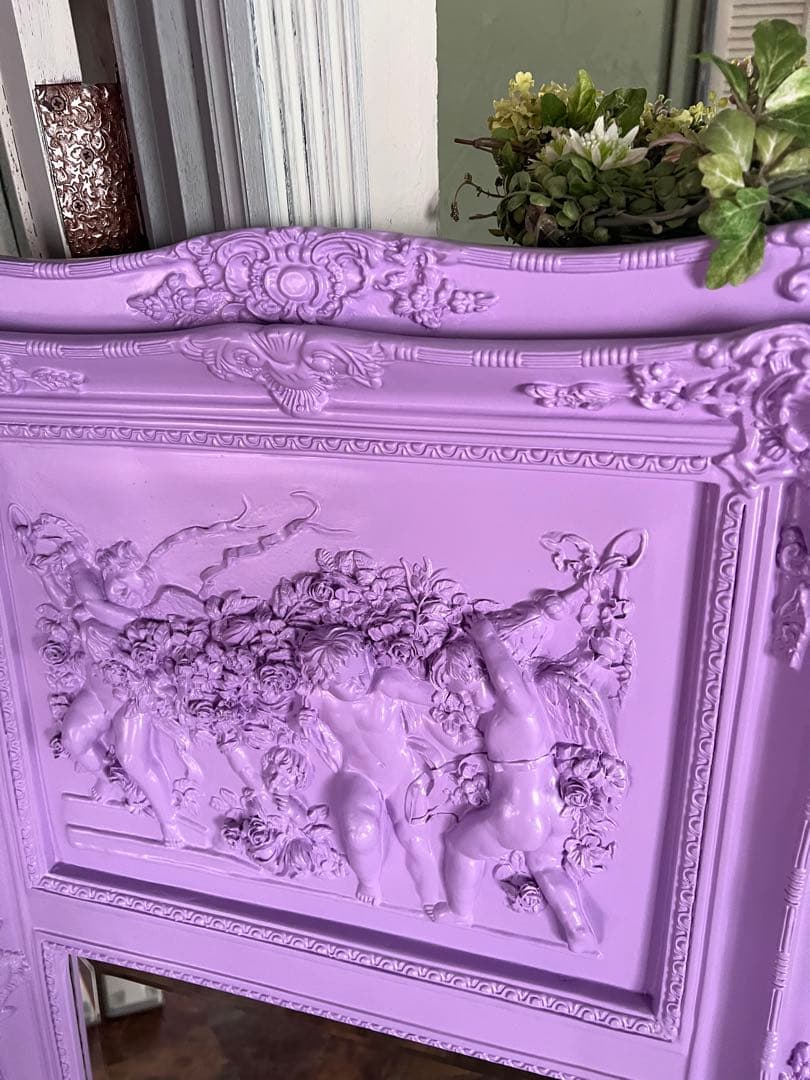 SALE!天使がついた大きな鏡＊ゴシック＊リメイクにも