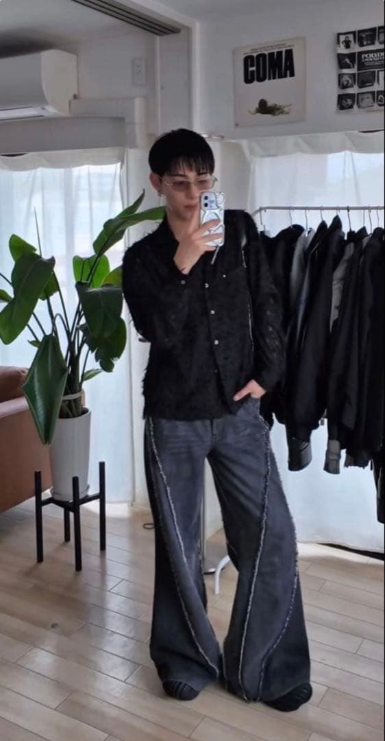 トップス jentlouis Fringe Open-Collar Shirt 福岡・SUPLEX（スープレックス）／NEEDLES（ニードルズ） FRINGE