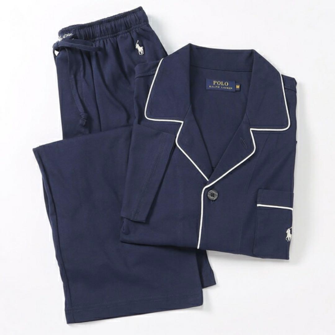 【新品未使用】Ralph Lauren ネイビー パジャマセット M POLO RALPH LAUREN（ポロ・ラルフローレン） パジャマ ルームウェア