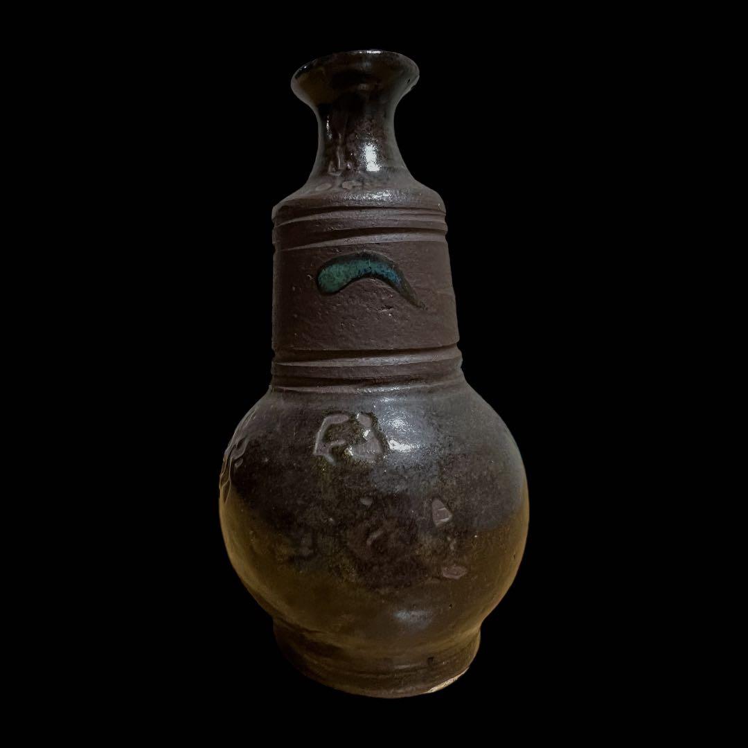 【SALE】《希少&美品》琉球王国時代 壺屋焼 渡名喜瓶 泡盛瓶 酒器 古陶