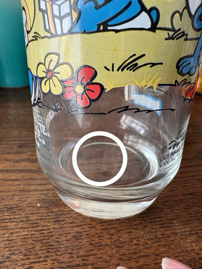 アメリカン雑貨 SMURF スマーフ 1983 ビンテージグラス 2個セット