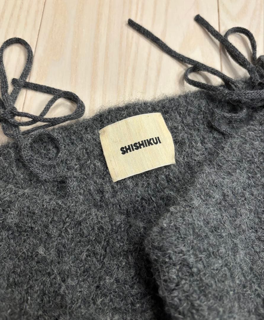 shishikui ☆カシミヤニット☆ ネイビー THE SHISHIKUI HIGH NECK KNIT