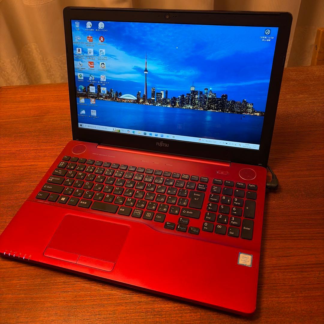 富士通 AH53/X 1TB SSD corei7 Office付き 富士通（FUJITSU） ノートパソコン 新品 同様 SSD Blu-ray 15.6型 Core