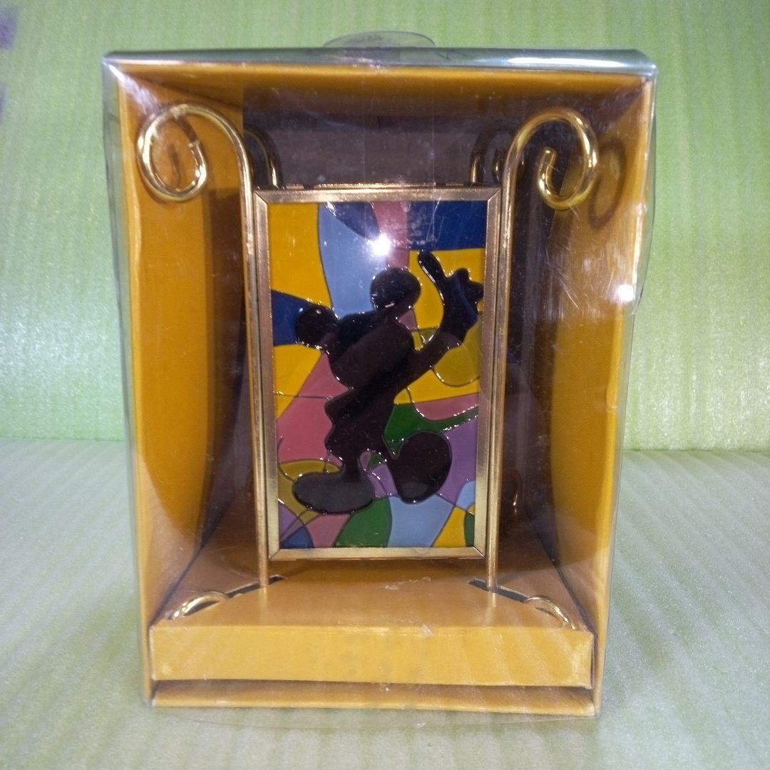 ミッキーマウス　ステンドグラス　ティーライトキャンドルホルダー　ロウソク立て