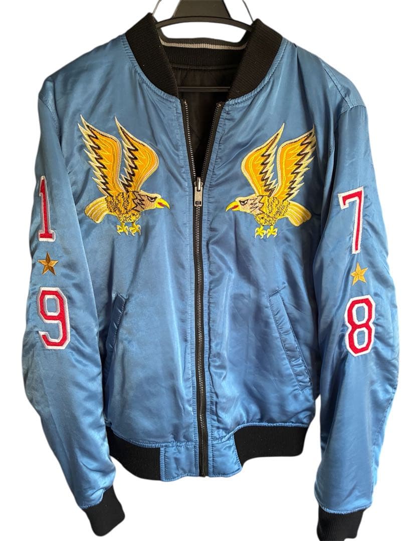 DIESELイーグル刺繍 WILD SPIRIT スカジャン DIESEL（ディーゼル） 両面刺繍デザイン リバーシブル スカジャン