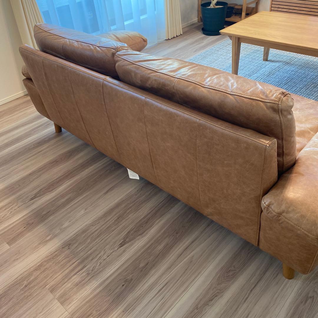 unico モカブラウン レザー 3人掛けソファ SEINN/セイン