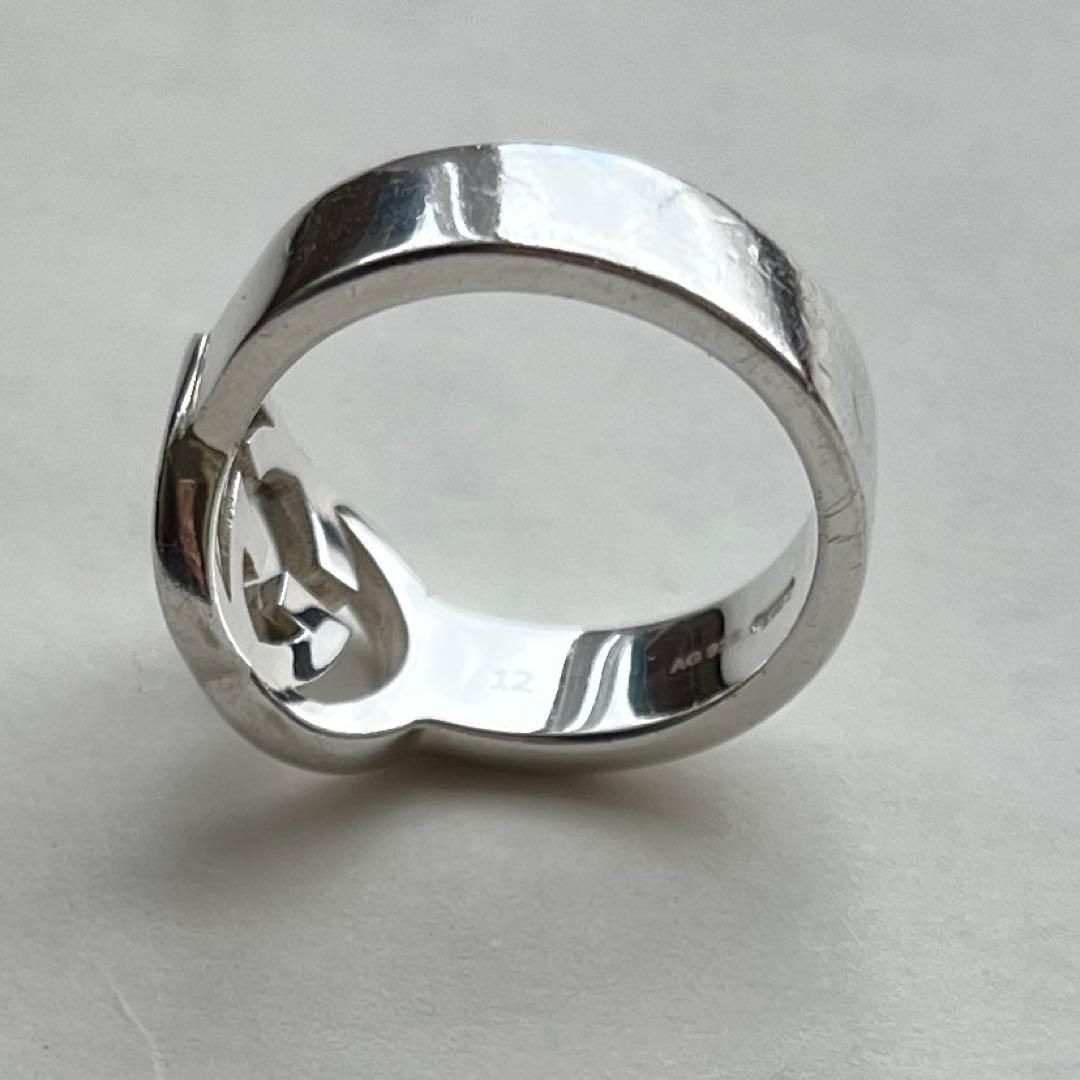 GUCCI シルバー925 リング 11〜13号 インターロッキングG 付属品付