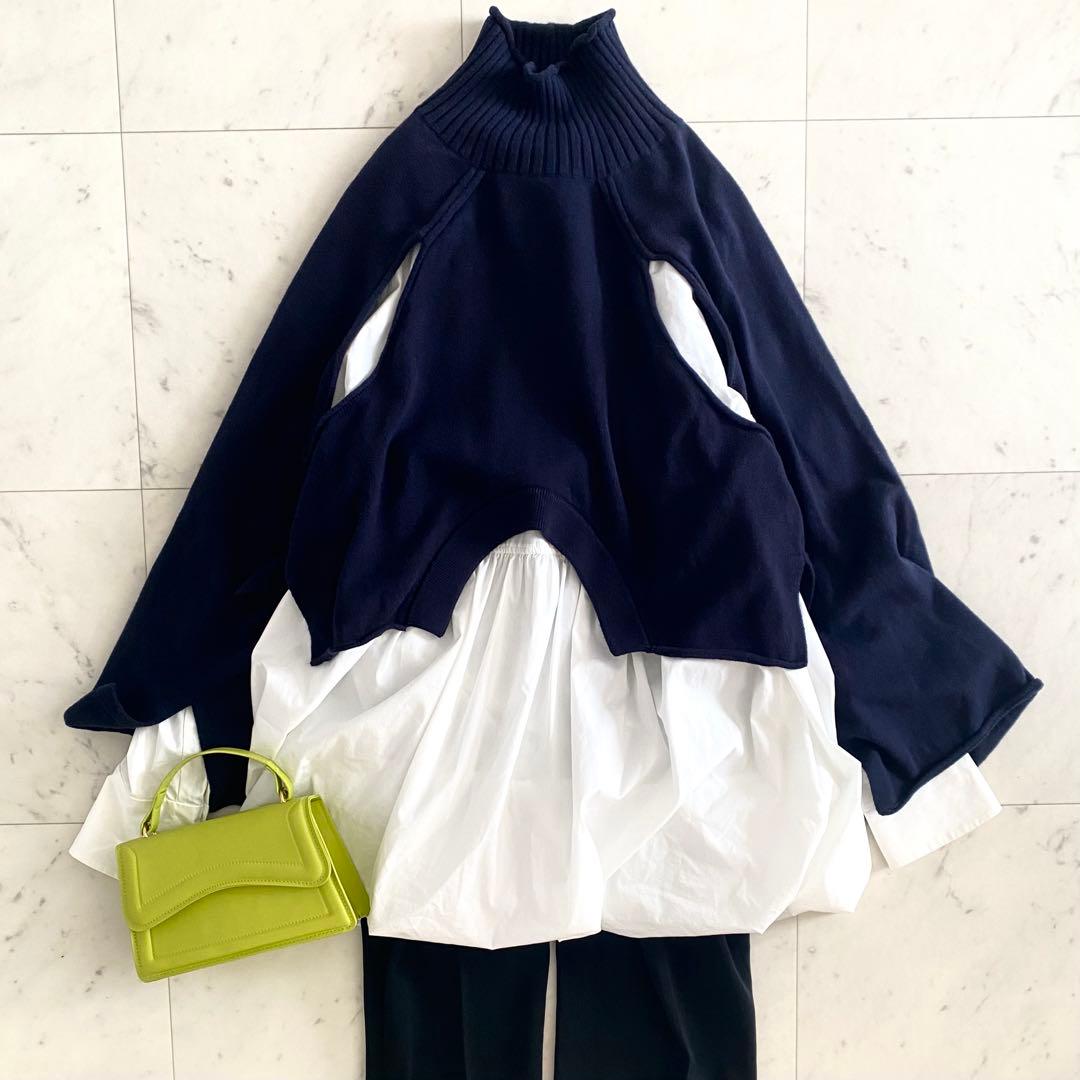 美品 エンフォルド ENFOLDヌーベルファインレイヤードバルーンプルオーバー 美品 エンフォルド ENFOLDヌーベルファインレイヤードバルーンプル