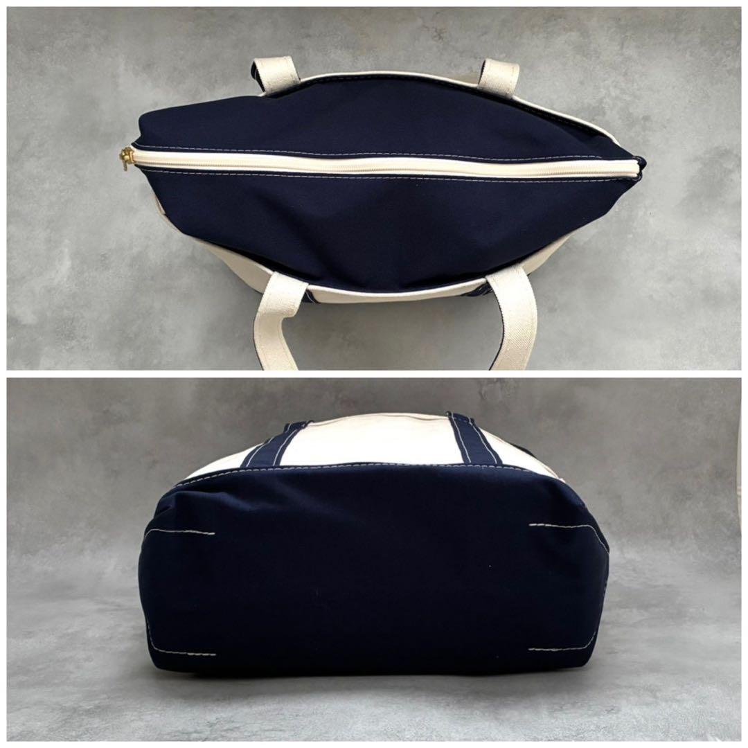 【極美品✨USA製】L.L.Bean ボートアンドトート ジップトップ ネイビー