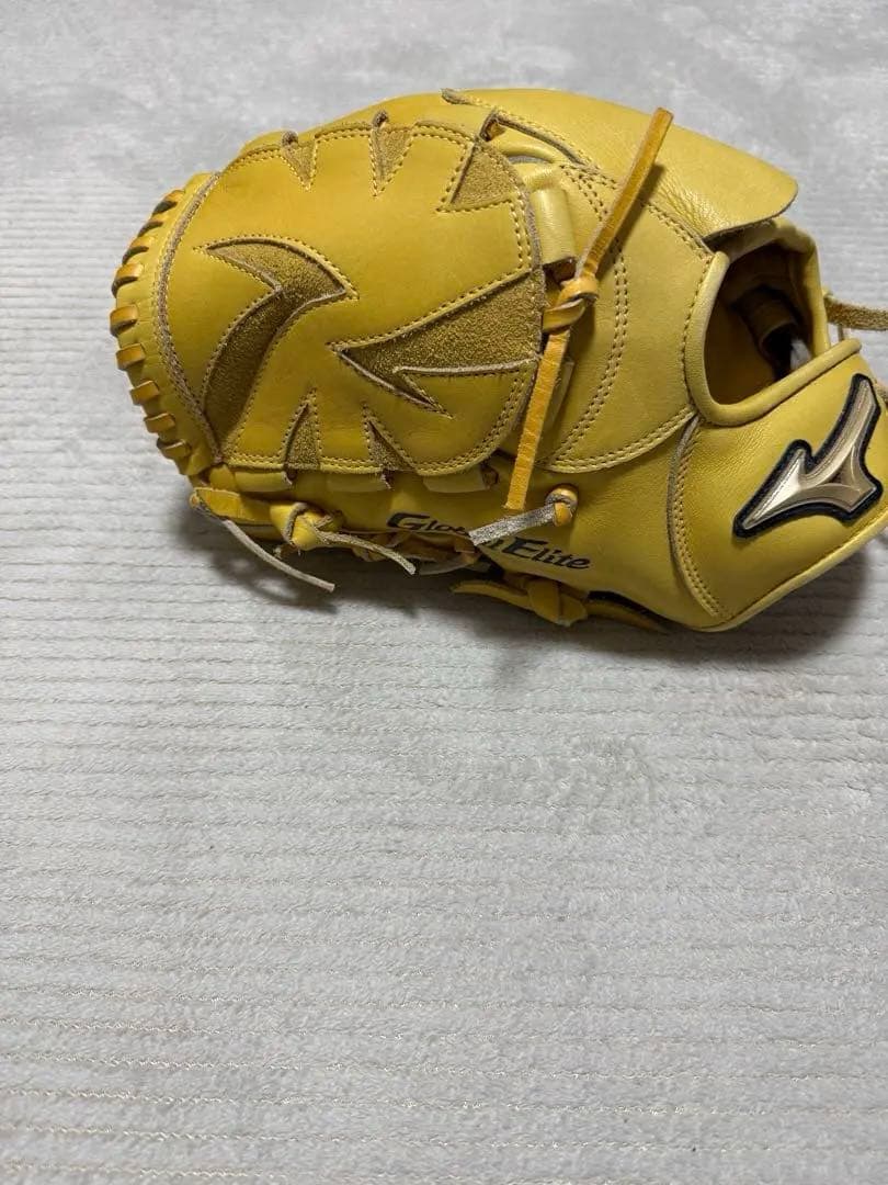 左投げ】Mizuno Global Elite 軟式投手用グローブ イエロー - メルカリ