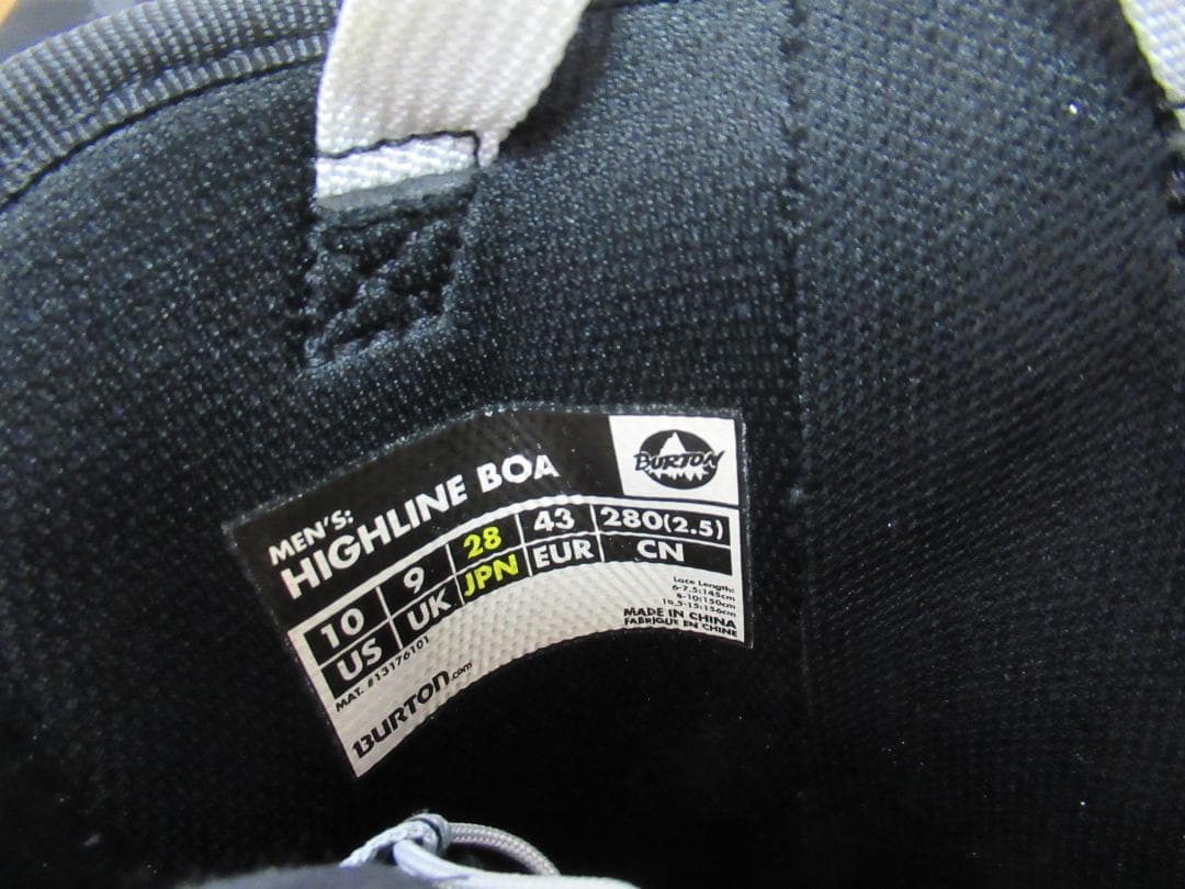 ☆送料無料　美品☆バートン ブーツ HIGHLINE BOA 28.0cm☆