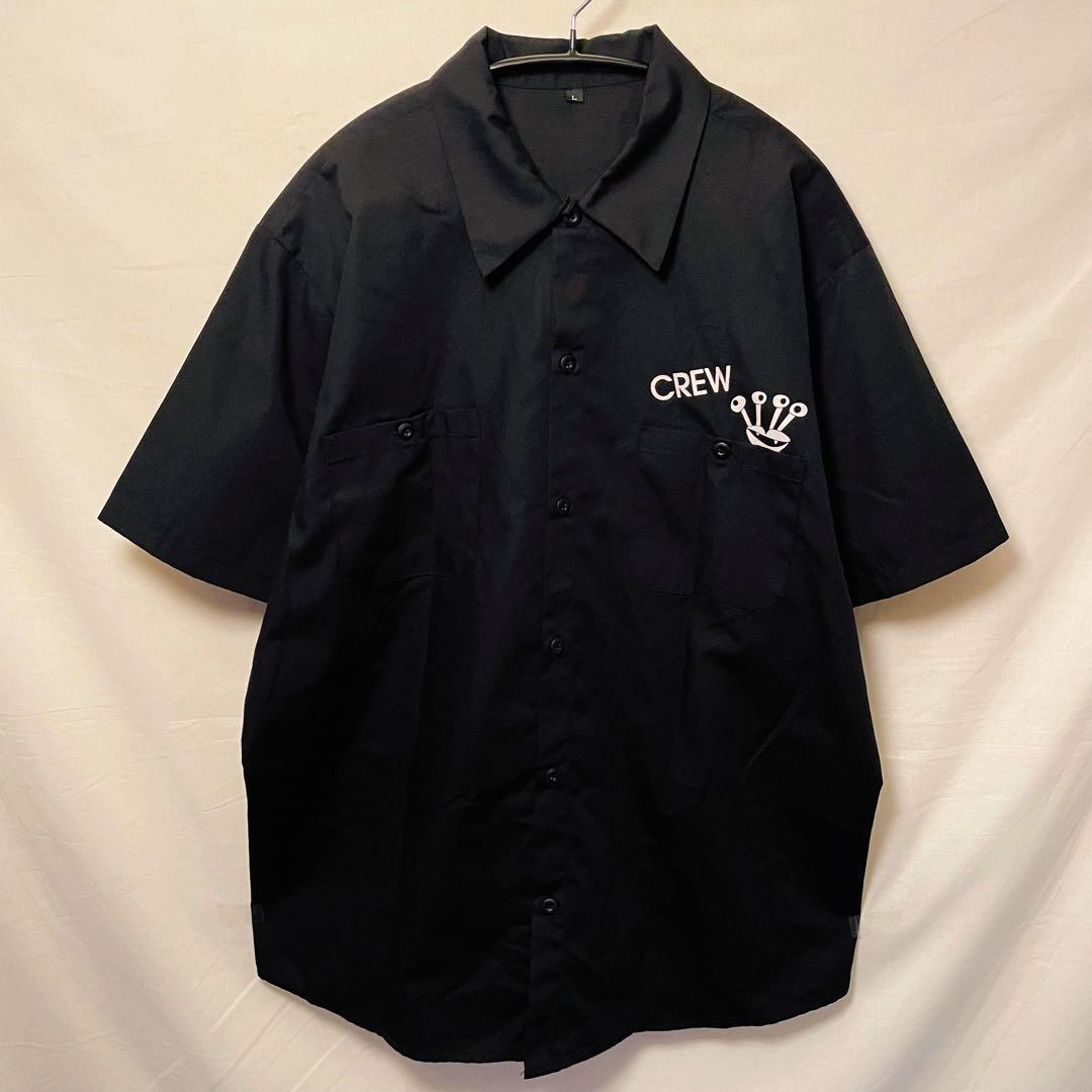 【激レア】B'z 稲葉浩志 半袖シャツ ビーズ CREWプリント 黒ブラック L