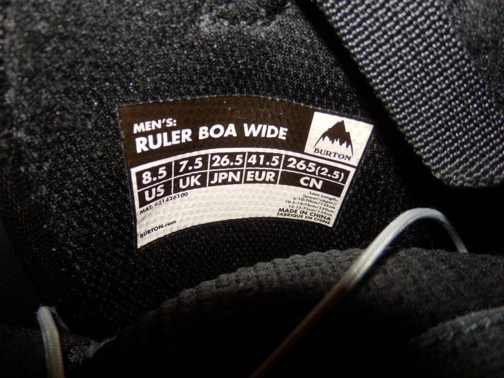 美品★バートン ブーツ RULER WIDE ダブルボア ブラック 26.5cm