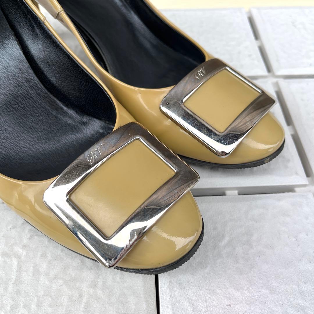 36.5 Roger Vivier パンプス エナメル ベージュ 23.5 - メルカリ